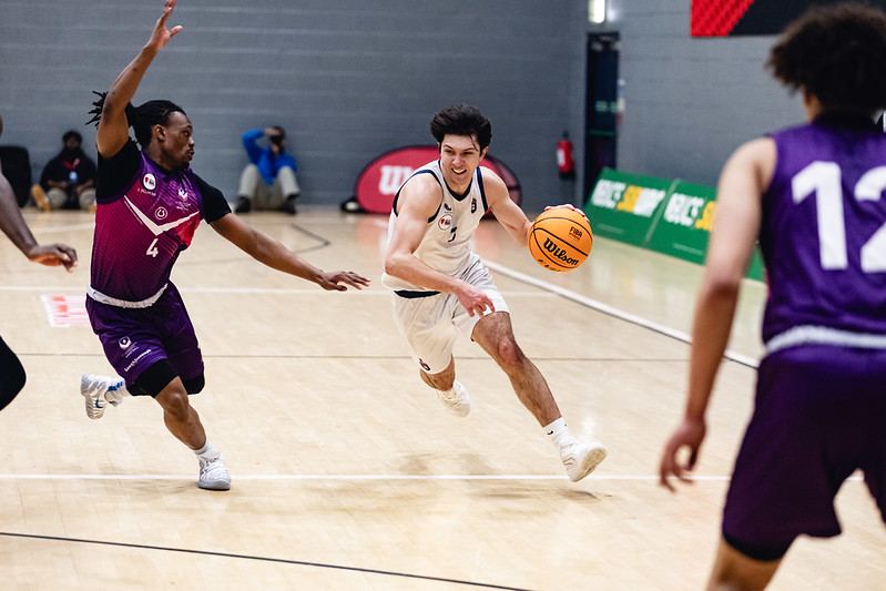 Newcastle University basketball game action